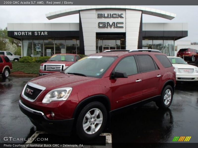 Red Jewel / Ebony 2009 GMC Acadia SLT AWD