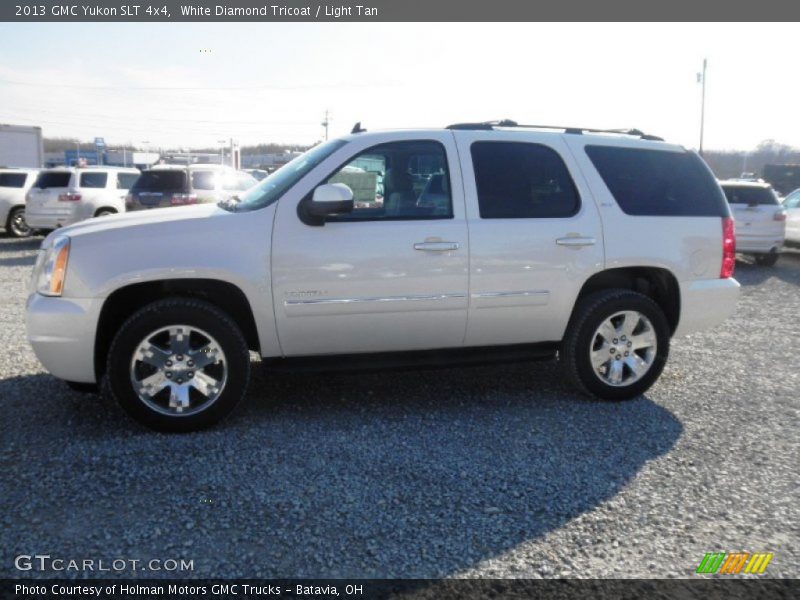 White Diamond Tricoat / Light Tan 2013 GMC Yukon SLT 4x4