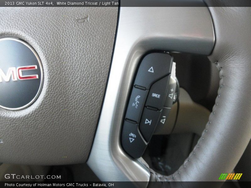 White Diamond Tricoat / Light Tan 2013 GMC Yukon SLT 4x4
