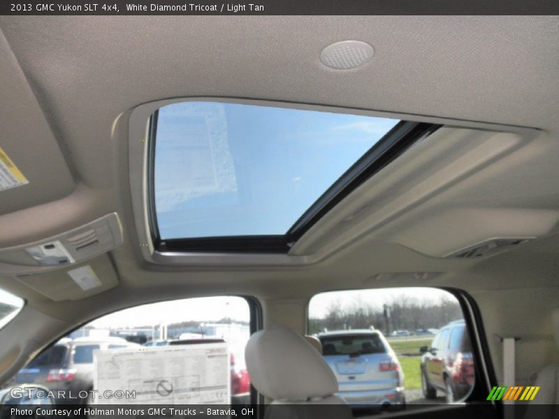 White Diamond Tricoat / Light Tan 2013 GMC Yukon SLT 4x4