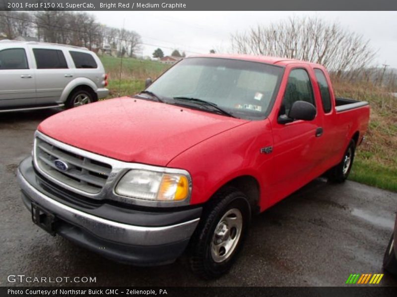 Bright Red / Medium Graphite 2001 Ford F150 XL SuperCab