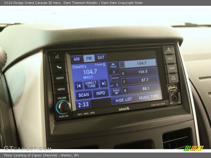 Dark Titanium Metallic / Dark Slate Gray/Light Shale 2010 Dodge Grand Caravan SE Hero