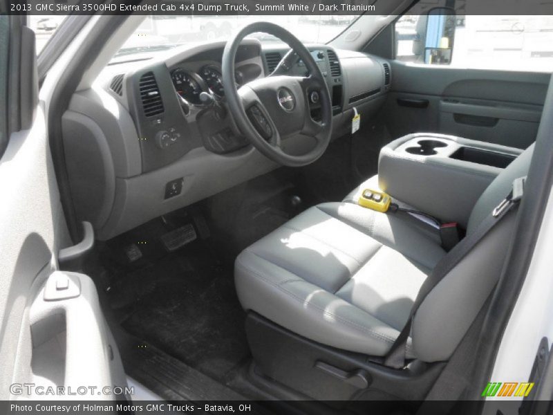 Summit White / Dark Titanium 2013 GMC Sierra 3500HD Extended Cab 4x4 Dump Truck