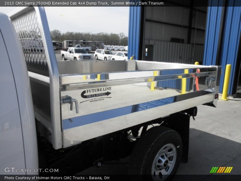 Summit White / Dark Titanium 2013 GMC Sierra 3500HD Extended Cab 4x4 Dump Truck