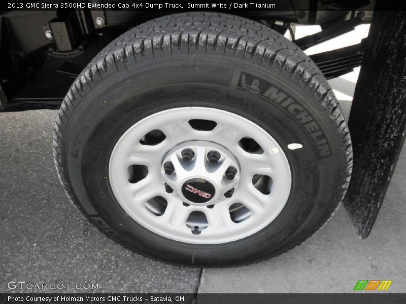 Summit White / Dark Titanium 2013 GMC Sierra 3500HD Extended Cab 4x4 Dump Truck