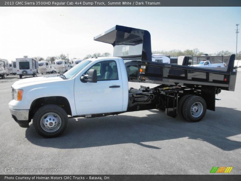 Summit White / Dark Titanium 2013 GMC Sierra 3500HD Regular Cab 4x4 Dump Truck