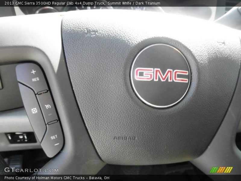 Summit White / Dark Titanium 2013 GMC Sierra 3500HD Regular Cab 4x4 Dump Truck