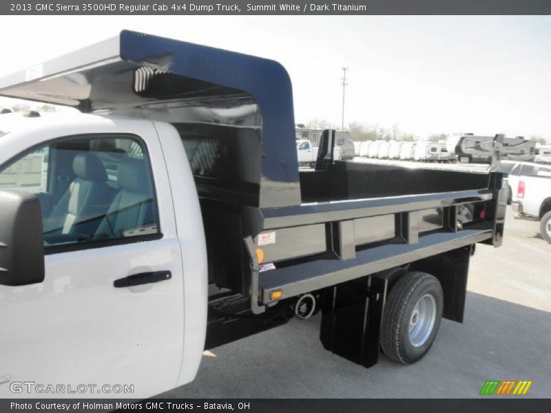 Summit White / Dark Titanium 2013 GMC Sierra 3500HD Regular Cab 4x4 Dump Truck
