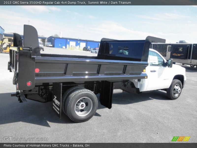 Summit White / Dark Titanium 2013 GMC Sierra 3500HD Regular Cab 4x4 Dump Truck