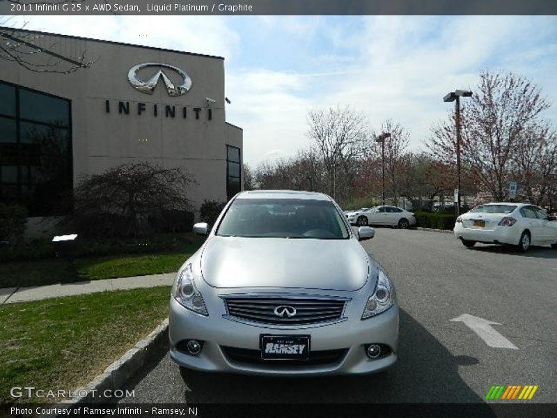 Liquid Platinum / Graphite 2011 Infiniti G 25 x AWD Sedan