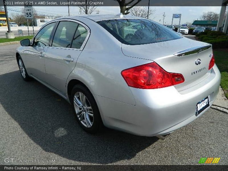 Liquid Platinum / Graphite 2011 Infiniti G 25 x AWD Sedan