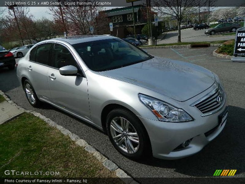 Liquid Platinum / Graphite 2011 Infiniti G 25 x AWD Sedan