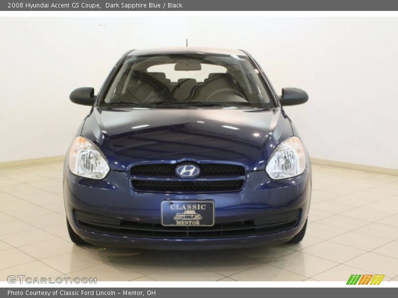 Dark Sapphire Blue / Black 2008 Hyundai Accent GS Coupe