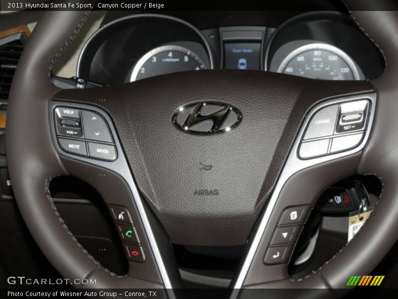 Canyon Copper / Beige 2013 Hyundai Santa Fe Sport