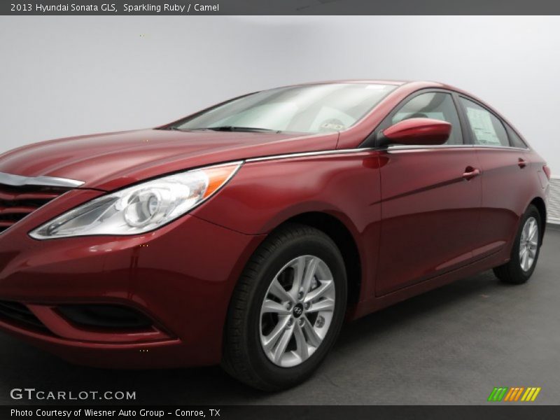 Sparkling Ruby / Camel 2013 Hyundai Sonata GLS
