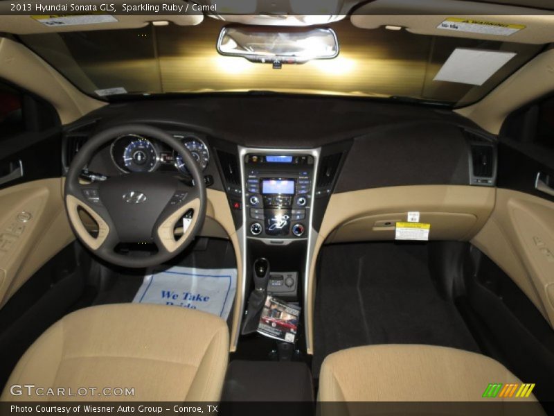 Sparkling Ruby / Camel 2013 Hyundai Sonata GLS