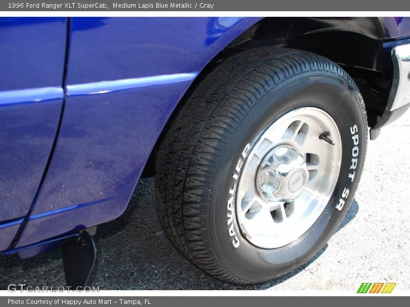 Medium Lapis Blue Metallic / Gray 1996 Ford Ranger XLT SuperCab