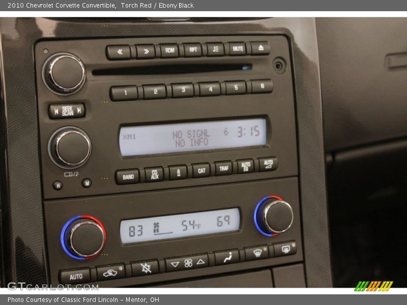 Controls of 2010 Corvette Convertible