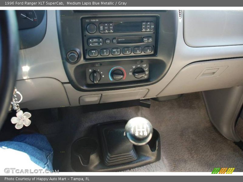 Medium Lapis Blue Metallic / Gray 1996 Ford Ranger XLT SuperCab