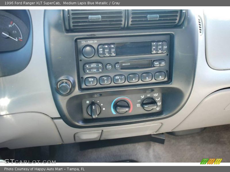 Medium Lapis Blue Metallic / Gray 1996 Ford Ranger XLT SuperCab