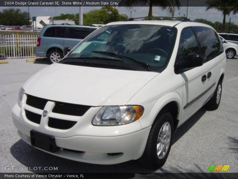 Stone White / Medium Slate Gray 2004 Dodge Grand Caravan SE