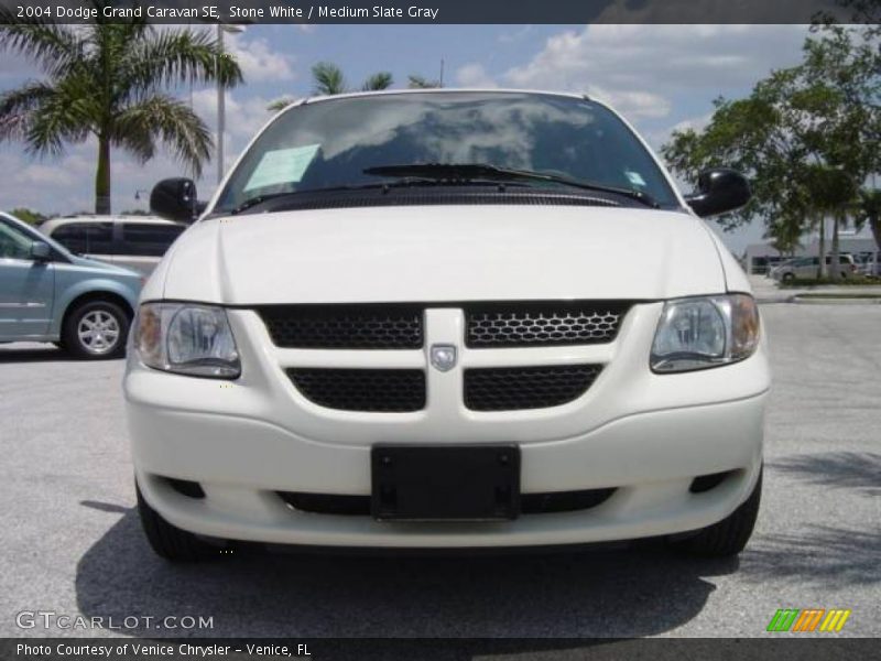 Stone White / Medium Slate Gray 2004 Dodge Grand Caravan SE