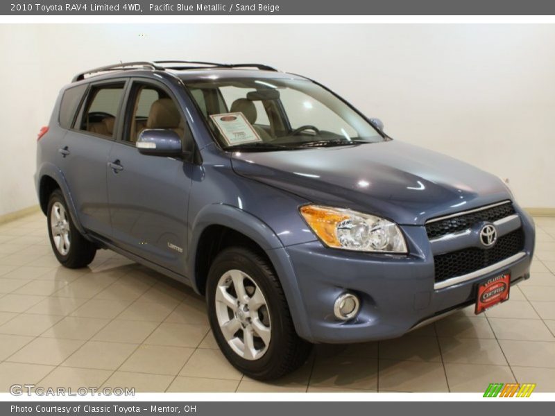 Pacific Blue Metallic / Sand Beige 2010 Toyota RAV4 Limited 4WD