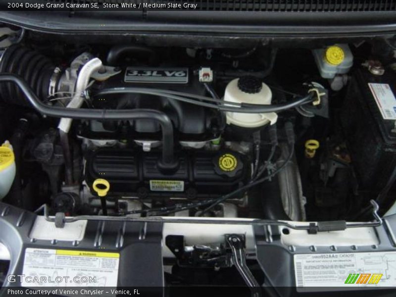 Stone White / Medium Slate Gray 2004 Dodge Grand Caravan SE