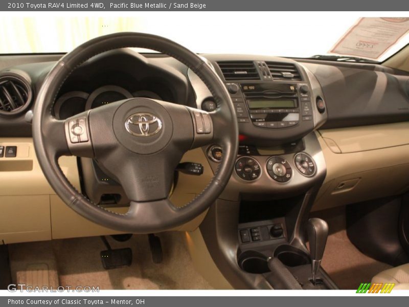 Pacific Blue Metallic / Sand Beige 2010 Toyota RAV4 Limited 4WD