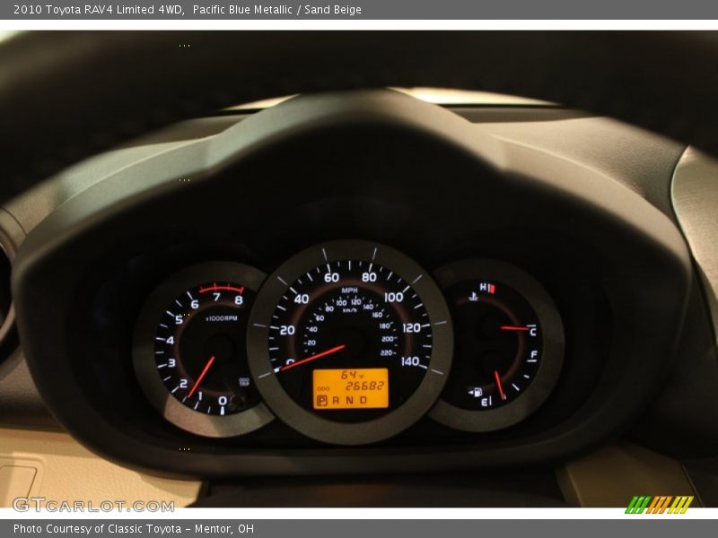 Pacific Blue Metallic / Sand Beige 2010 Toyota RAV4 Limited 4WD