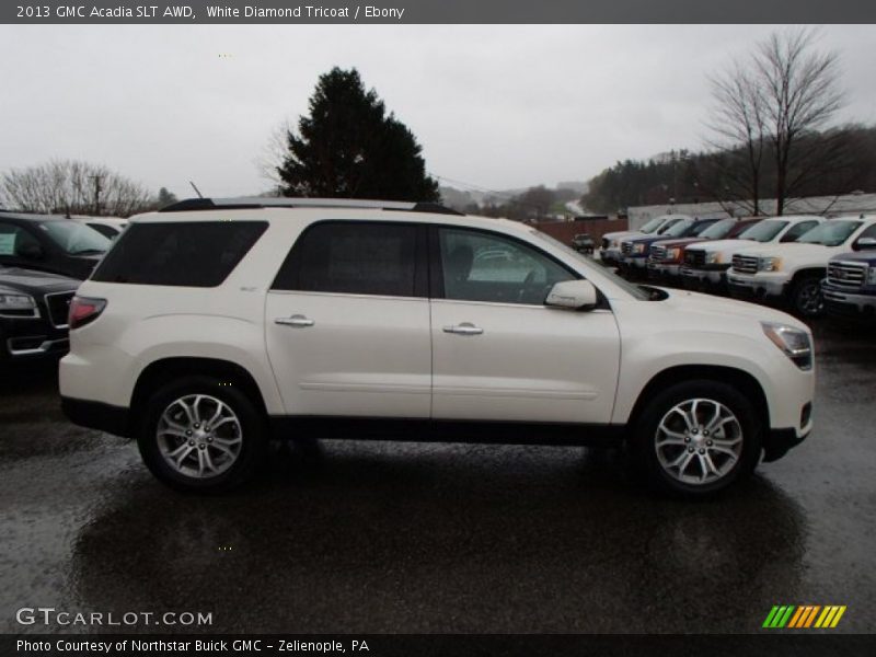 White Diamond Tricoat / Ebony 2013 GMC Acadia SLT AWD