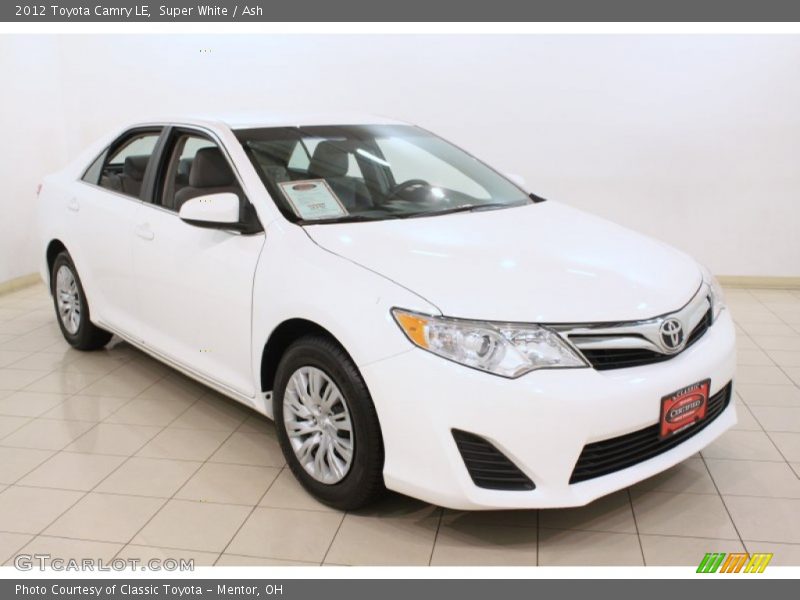 Super White / Ash 2012 Toyota Camry LE