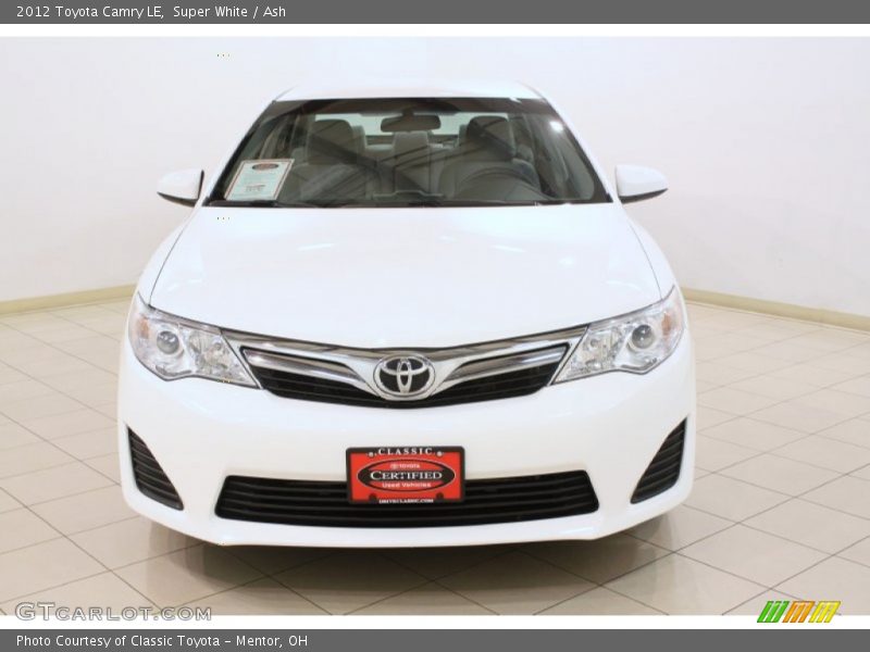 Super White / Ash 2012 Toyota Camry LE