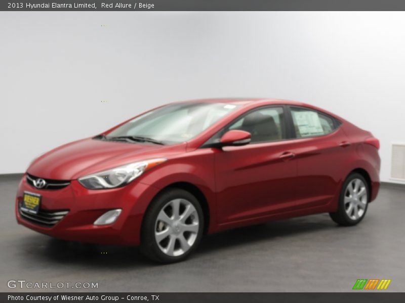 Red Allure / Beige 2013 Hyundai Elantra Limited