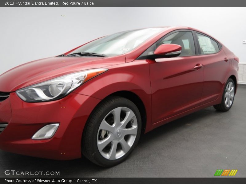 Red Allure / Beige 2013 Hyundai Elantra Limited