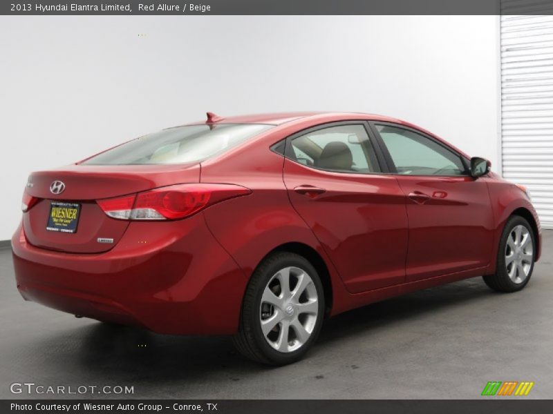 Red Allure / Beige 2013 Hyundai Elantra Limited