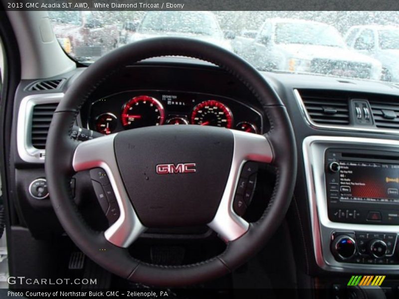 White Diamond Tricoat / Ebony 2013 GMC Acadia SLT AWD