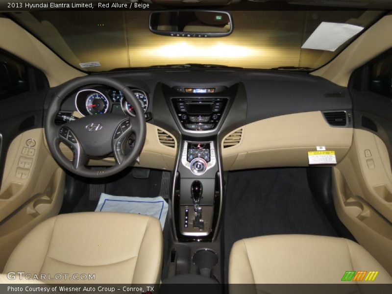 Red Allure / Beige 2013 Hyundai Elantra Limited