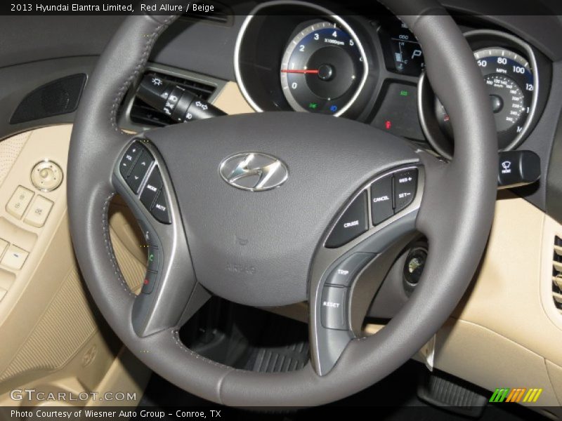Red Allure / Beige 2013 Hyundai Elantra Limited