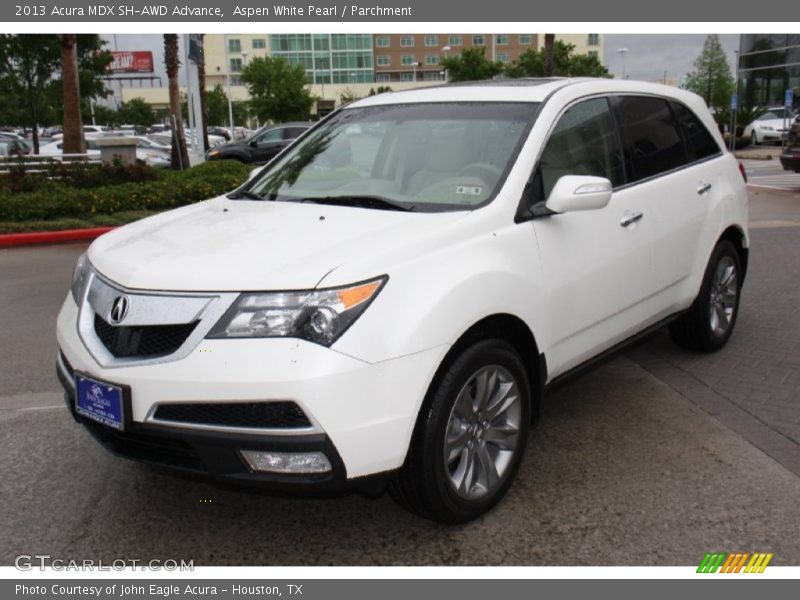 Aspen White Pearl / Parchment 2013 Acura MDX SH-AWD Advance