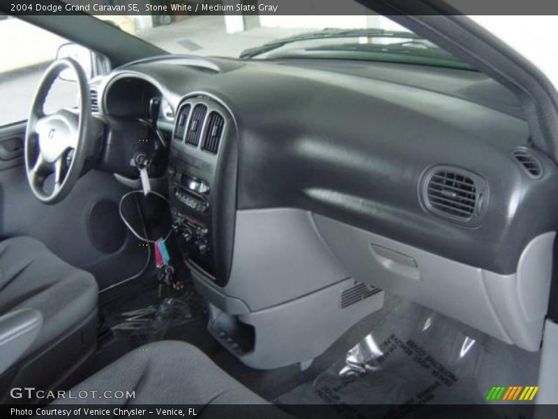 Stone White / Medium Slate Gray 2004 Dodge Grand Caravan SE