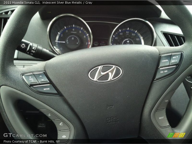 Iridescent Silver Blue Metallic / Gray 2011 Hyundai Sonata GLS