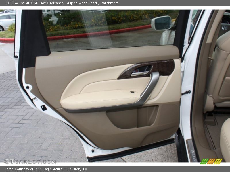Aspen White Pearl / Parchment 2013 Acura MDX SH-AWD Advance