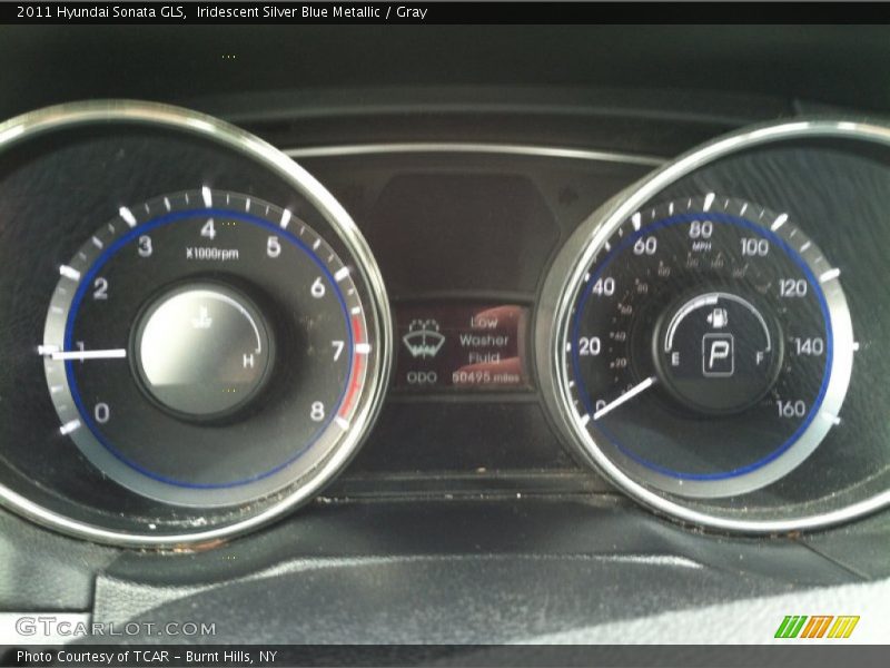 Iridescent Silver Blue Metallic / Gray 2011 Hyundai Sonata GLS