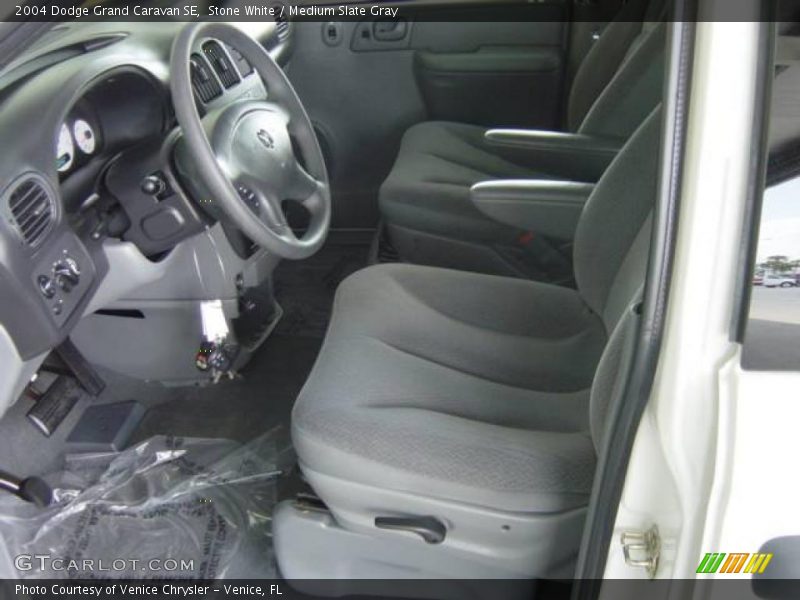 Stone White / Medium Slate Gray 2004 Dodge Grand Caravan SE