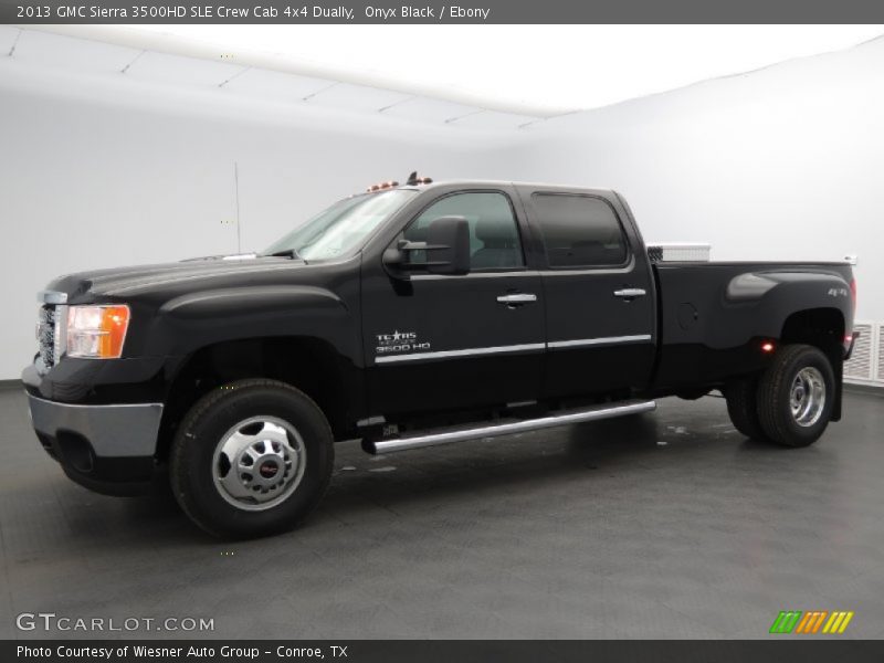 Onyx Black / Ebony 2013 GMC Sierra 3500HD SLE Crew Cab 4x4 Dually