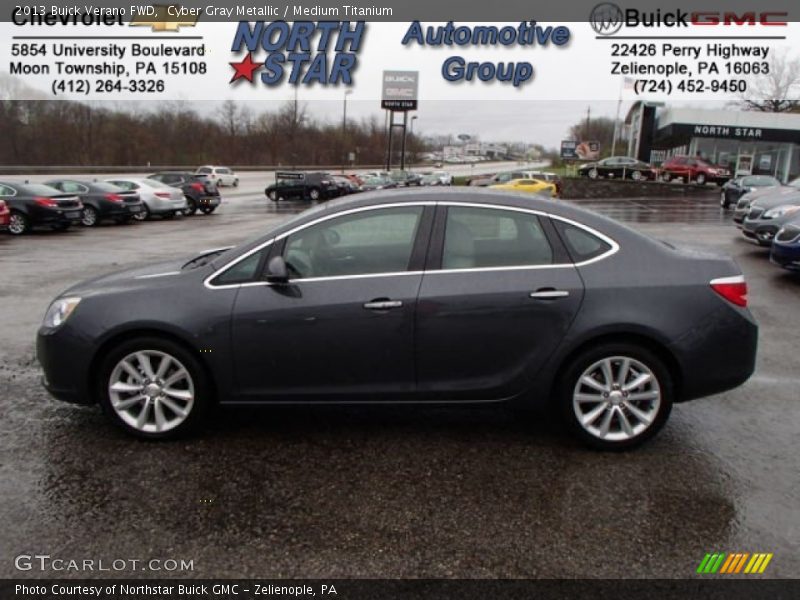Cyber Gray Metallic / Medium Titanium 2013 Buick Verano FWD