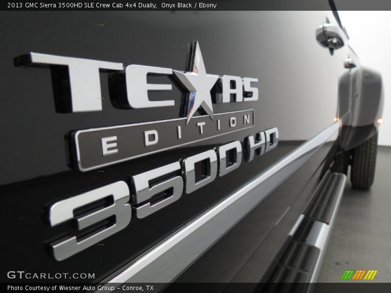 Onyx Black / Ebony 2013 GMC Sierra 3500HD SLE Crew Cab 4x4 Dually
