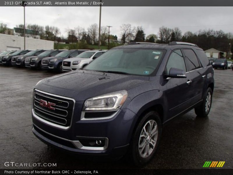 Atlantis Blue Metallic / Ebony 2013 GMC Acadia SLT AWD