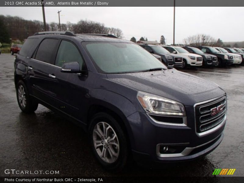 Atlantis Blue Metallic / Ebony 2013 GMC Acadia SLT AWD